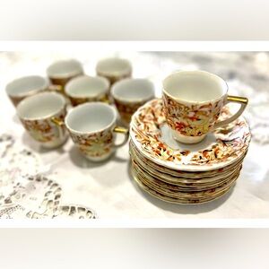 Set Of 8 Vintage UCAGCO MADE IN OCCUPIED JAPAN Cup & Saucer Sets - Hand Painted